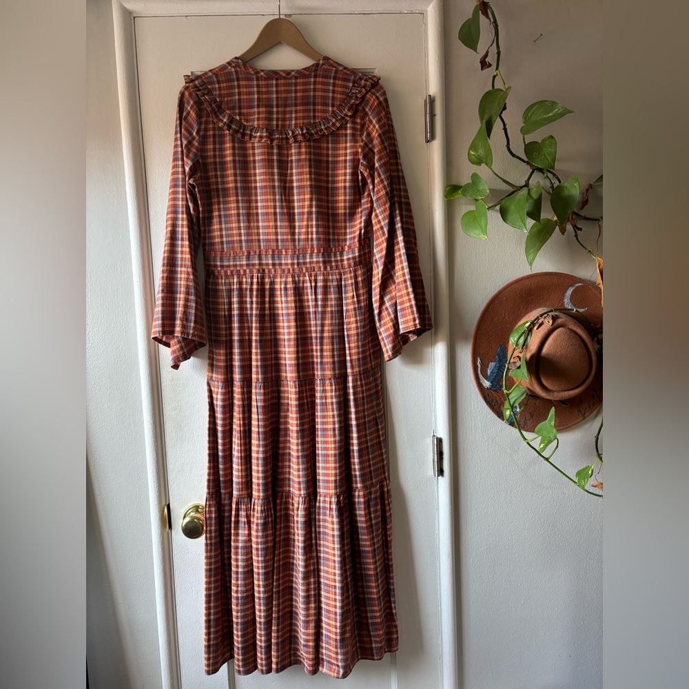 Doen Brown Plaid Dress - Picture 2 of 9